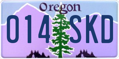 OR license plate 014SKD