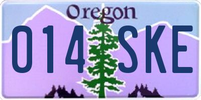 OR license plate 014SKE