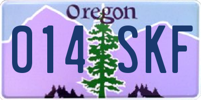 OR license plate 014SKF