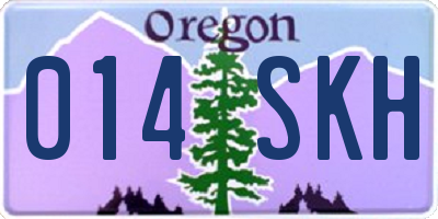 OR license plate 014SKH