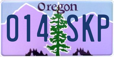 OR license plate 014SKP