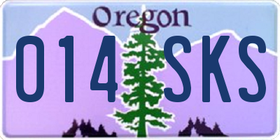OR license plate 014SKS