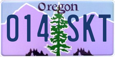 OR license plate 014SKT