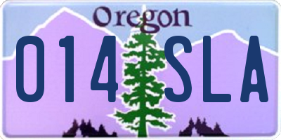 OR license plate 014SLA