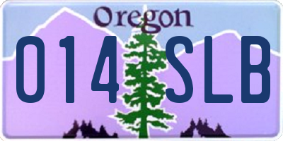 OR license plate 014SLB