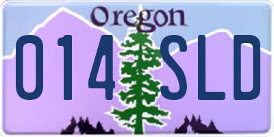 OR license plate 014SLD