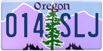 OR license plate 014SLJ