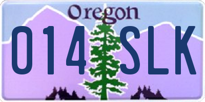 OR license plate 014SLK