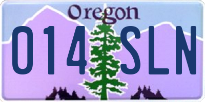 OR license plate 014SLN
