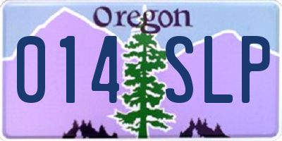 OR license plate 014SLP