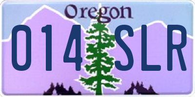 OR license plate 014SLR