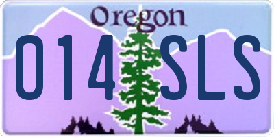 OR license plate 014SLS