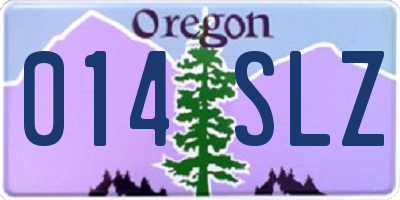 OR license plate 014SLZ
