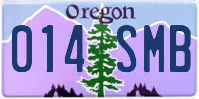 OR license plate 014SMB