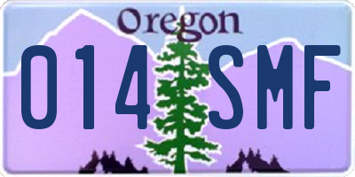 OR license plate 014SMF