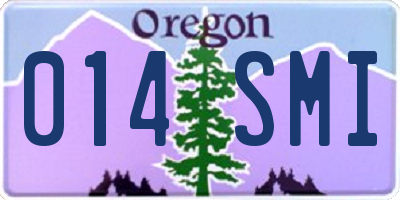 OR license plate 014SMI