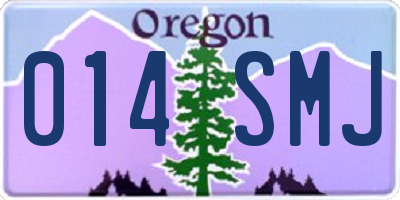 OR license plate 014SMJ