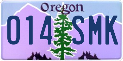 OR license plate 014SMK