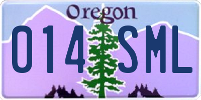 OR license plate 014SML