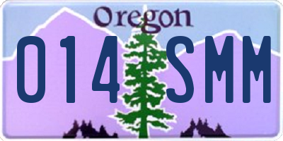 OR license plate 014SMM