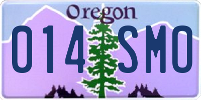 OR license plate 014SMO