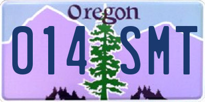 OR license plate 014SMT