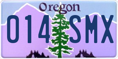 OR license plate 014SMX
