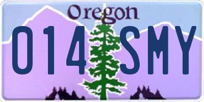OR license plate 014SMY