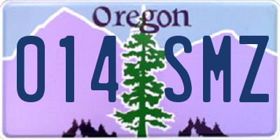 OR license plate 014SMZ