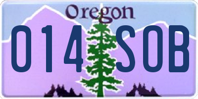 OR license plate 014SOB