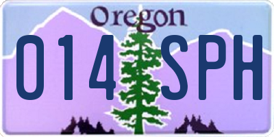 OR license plate 014SPH