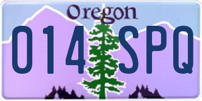 OR license plate 014SPQ