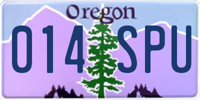 OR license plate 014SPU