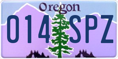 OR license plate 014SPZ