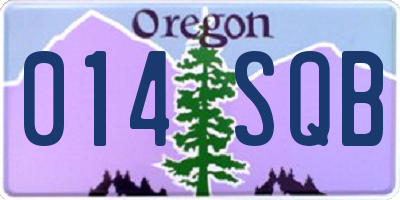 OR license plate 014SQB