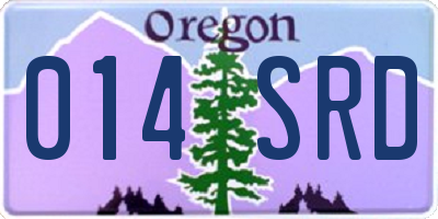 OR license plate 014SRD