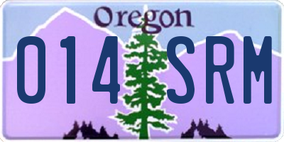OR license plate 014SRM