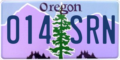 OR license plate 014SRN