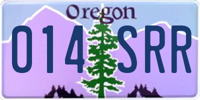 OR license plate 014SRR