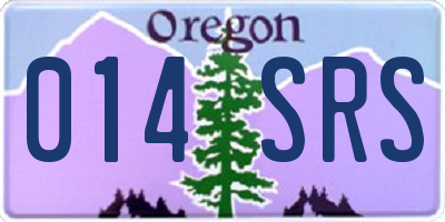 OR license plate 014SRS