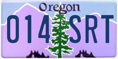 OR license plate 014SRT