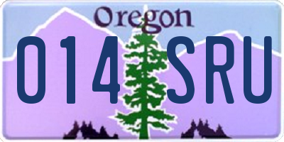 OR license plate 014SRU