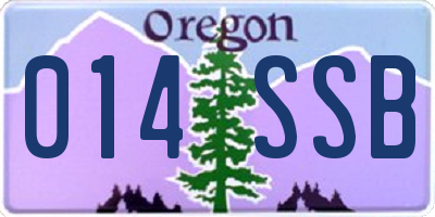 OR license plate 014SSB