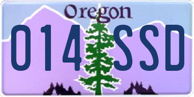 OR license plate 014SSD