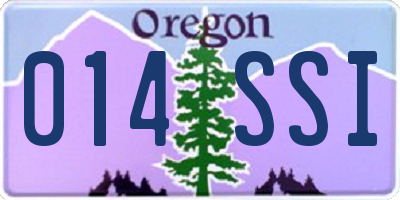 OR license plate 014SSI
