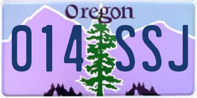 OR license plate 014SSJ