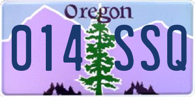 OR license plate 014SSQ