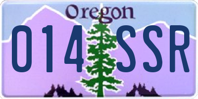 OR license plate 014SSR