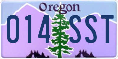 OR license plate 014SST