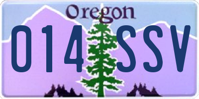 OR license plate 014SSV